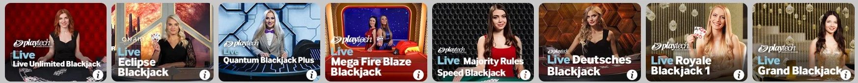 Live Blackjack bij Betway Casino